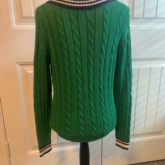 St. John’s Bay Green Cable Knit Sweater Size Large - Picture 2 of 4